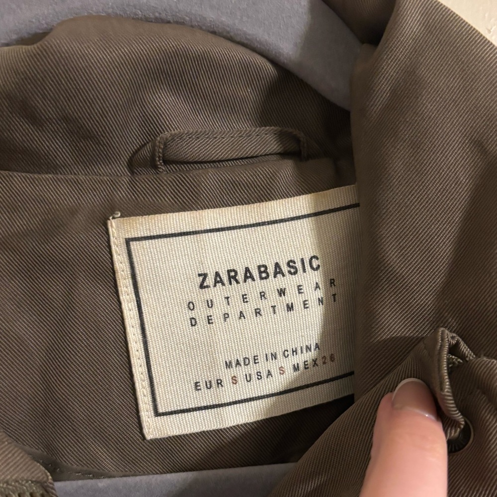 Zara Basic Olive Green Utility Lightweight Jacket… - image 5